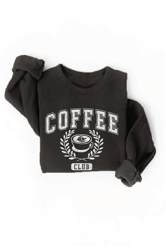 COFFEE CLUB Graphic Sweatshirt: BLACK, XL