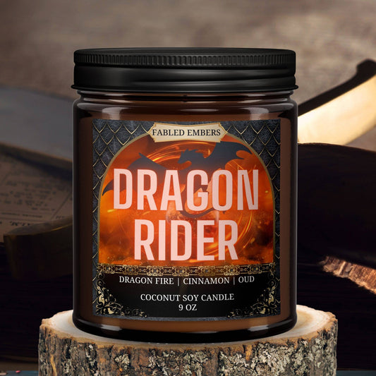 DRAGON RIDER fantasy bookish candle : Just the Candle + Lid