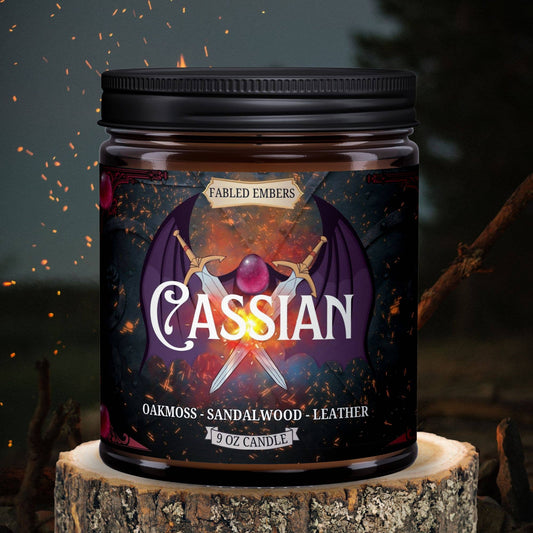 CASSIAN book lovers bat boy coconut soy candle: Just the Candle + Lid