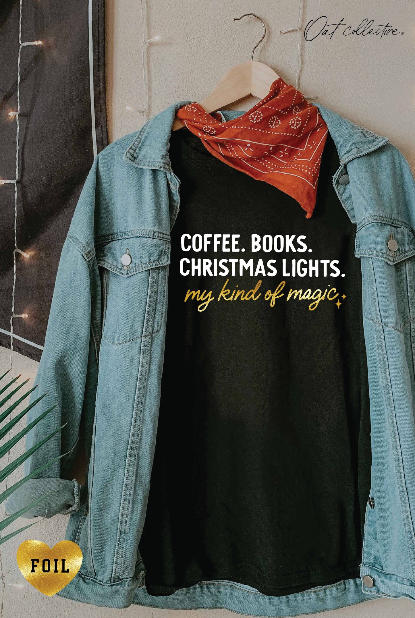 COFFEE BOOKS CHRISTMAS  Graphic crewneck: BLACK, XL